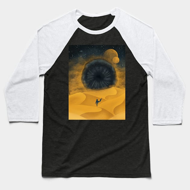 The Great Shai-Hulud, Yellow Sand Baseball T-Shirt by Dream Artworks